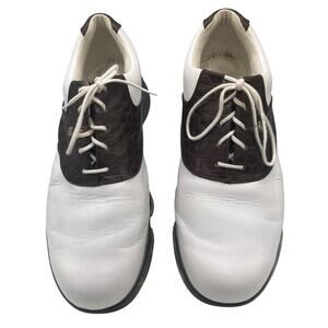 Footjoy Women’s Leather Wing Golf Shoes Croc Uppers No Insoles AMC Logo 9.5